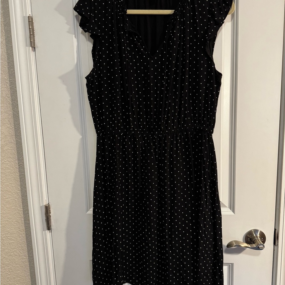 Old Navy Black Dress with White Dots